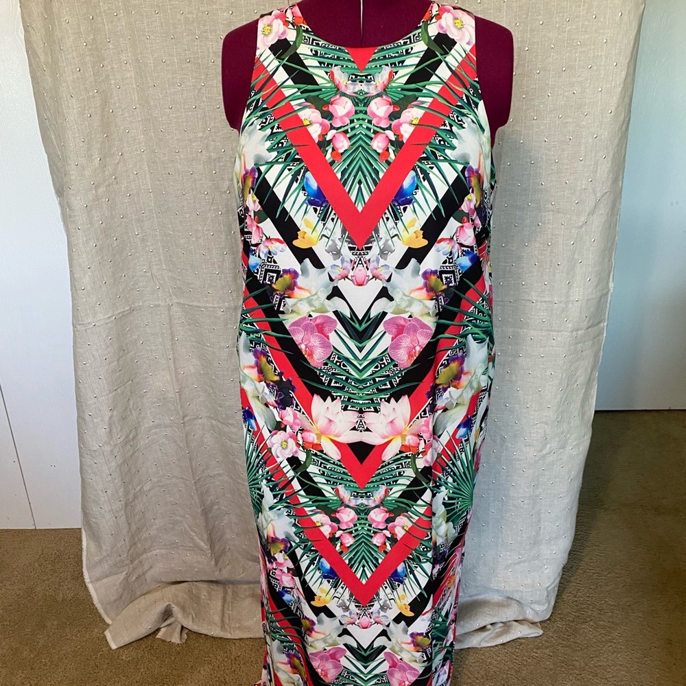 Tropical Multi-Color Maxi Dress